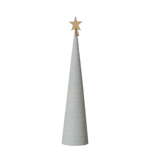 Juletræ Snow cone grå højde 49 cm - Tinashjem